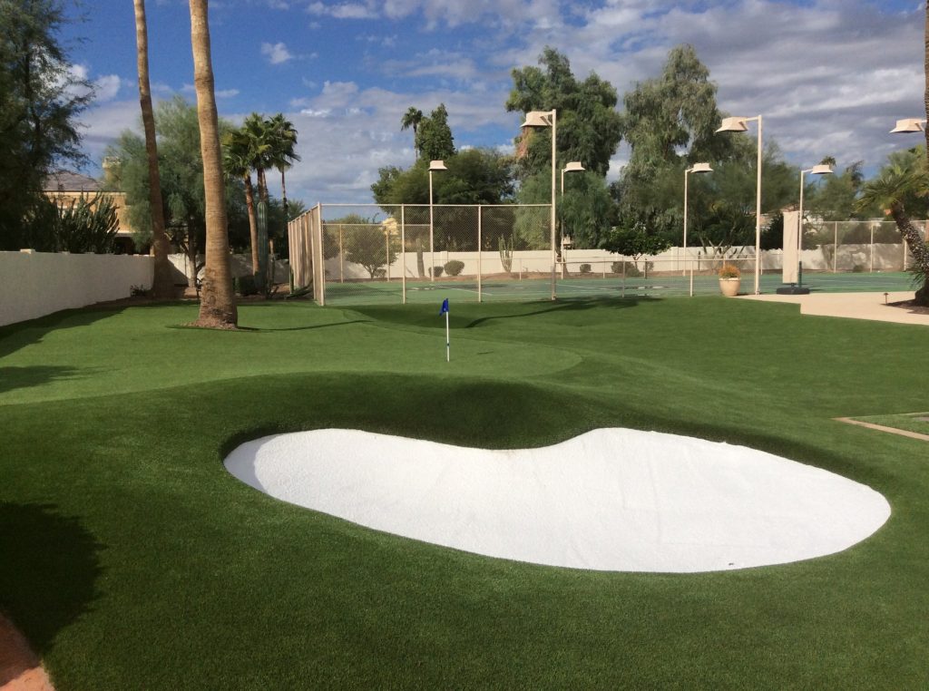 Impressive 4000 square foot backyard putting green and grass lawn in AZ ...