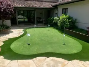 courtyard putting green installation